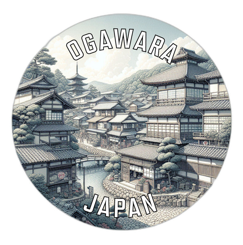 Ogawara Japan Souvenir Die Cut Flat Magnet 2-Inch