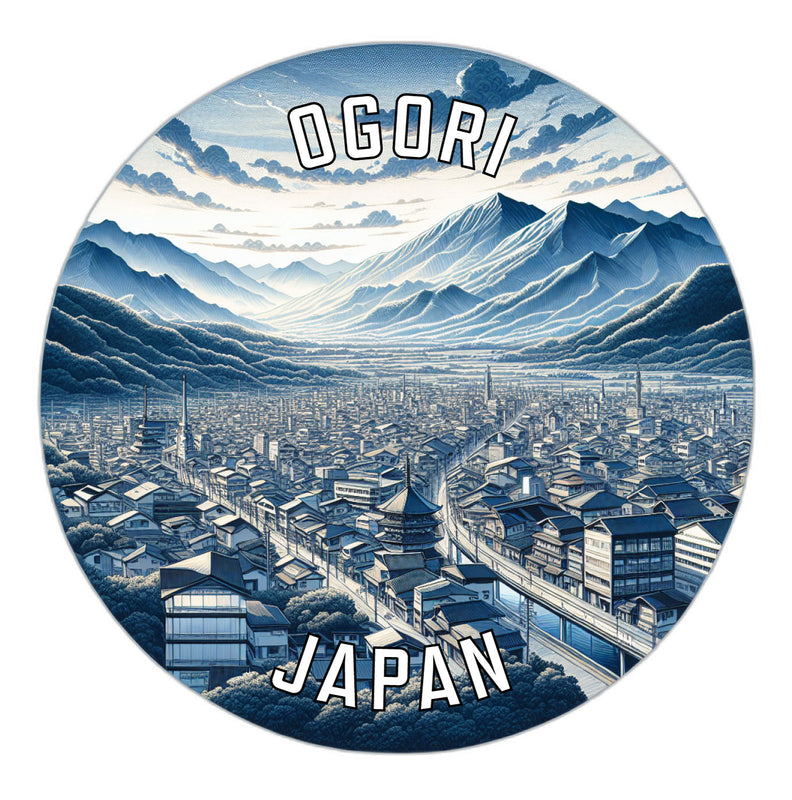 Ogori Japan Souvenir Die Cut Flat Magnet 4-Inch
