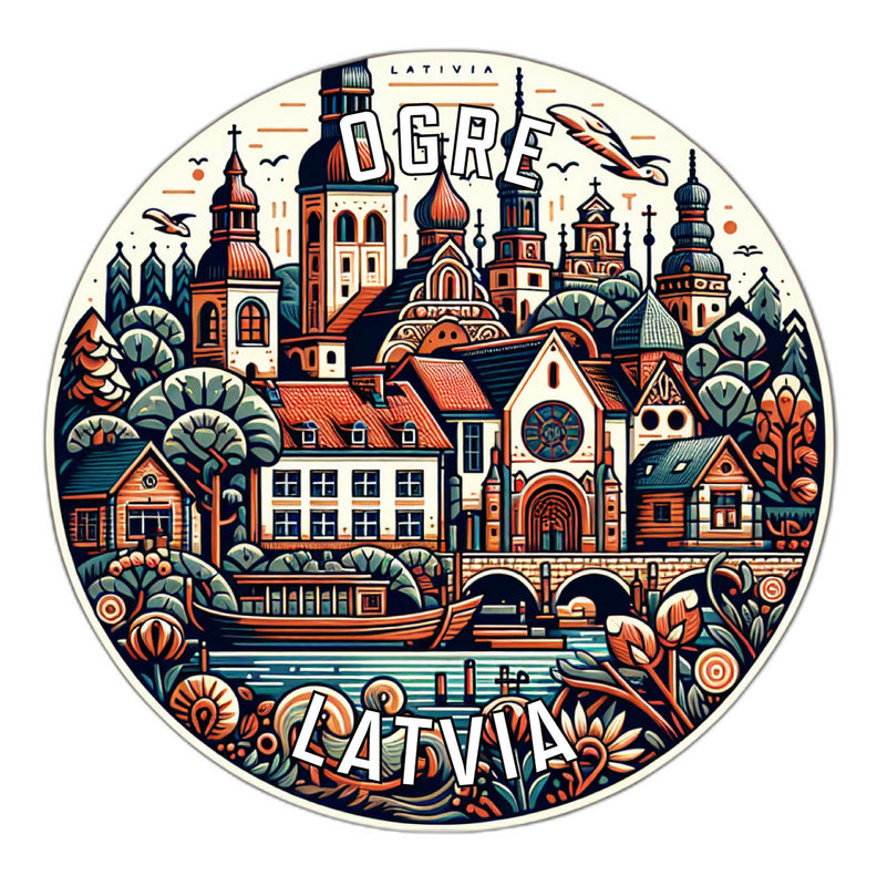 Ogre Latvia Souvenir Vinyl Decal Sticker 2-Inch