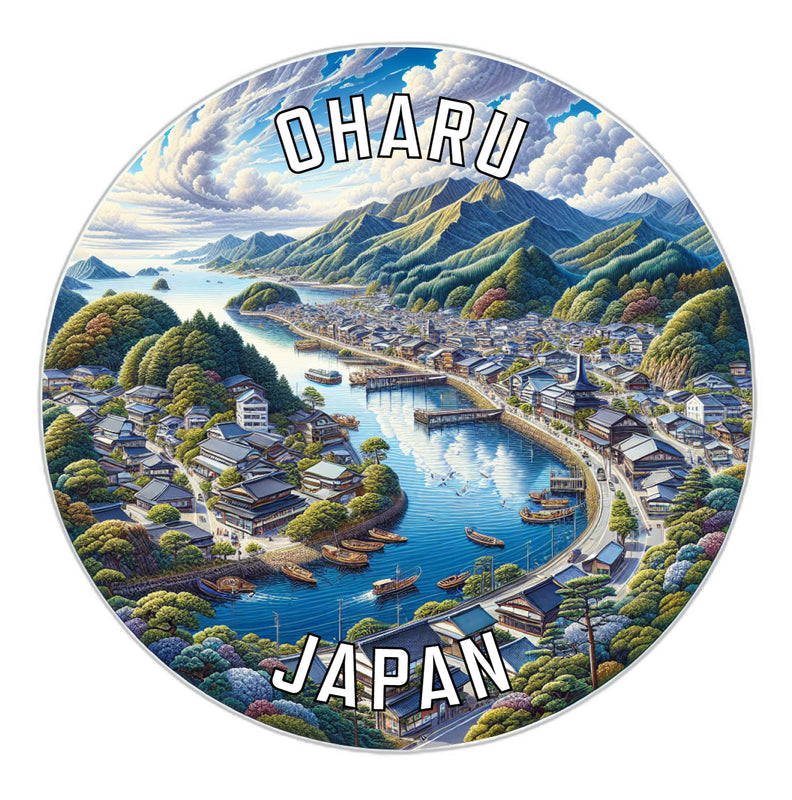 Oharu Japan Souvenir Die Cut Flat Magnet 2-Inch
