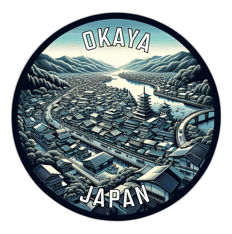 Okaya Japan Souvenir Die Cut Flat Magnet 2-Inch