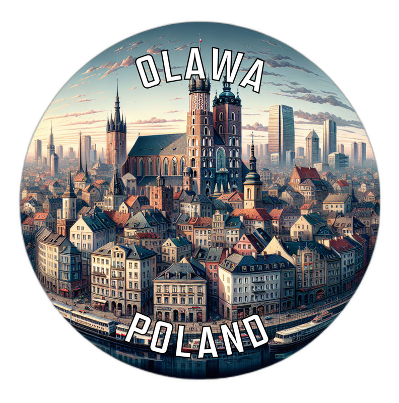 Olawa Poland Souvenir Vinyl Decal Sticker 2-Inch