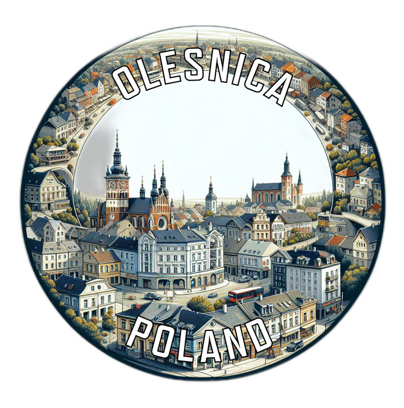 Olesnica Poland Souvenir Die Cut Flat Magnet 6-Inch