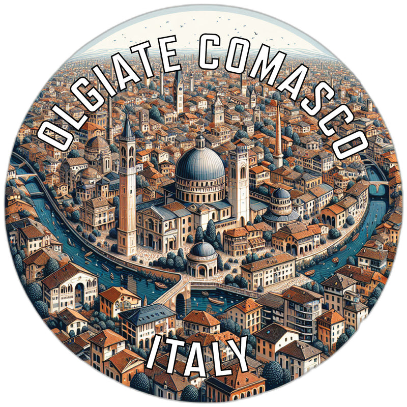 Olgiate Comasco Italy Souvenir Die Cut Flat Magnet 2-Inch