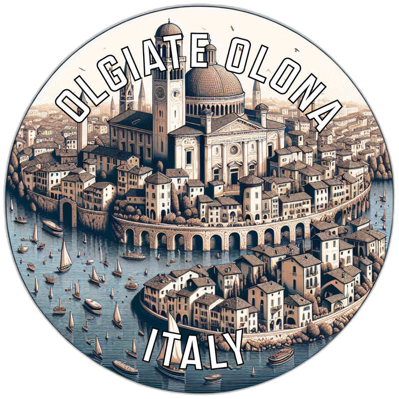 Olgiate Olona Italy Souvenir Die Cut Flat Magnet 3-Inch
