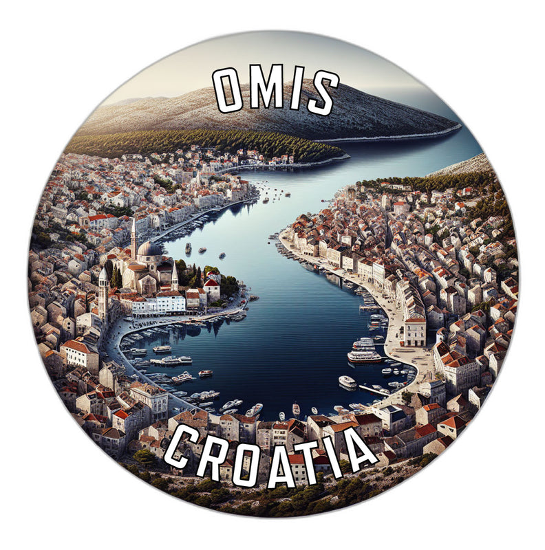 Omis Croatia Souvenir Die Cut Flat Magnet 2-Inch