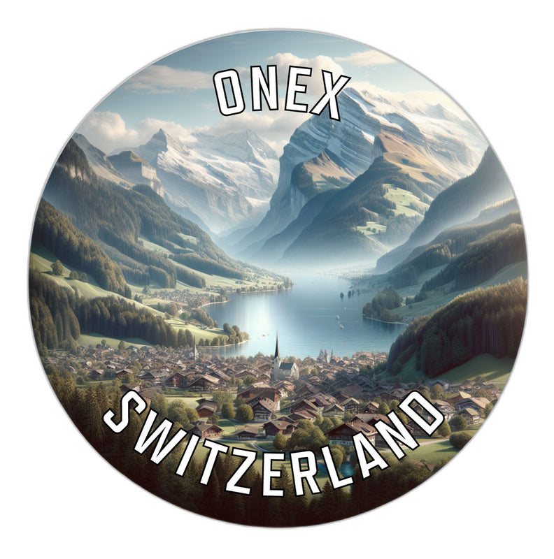 Onex Switzerland Souvenir Die Cut Flat Magnet 6-Inch