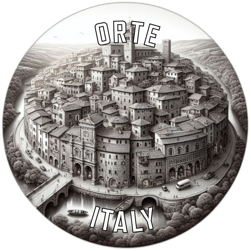 Orte Italy Souvenir Die Cut Flat Magnet 2-Inch
