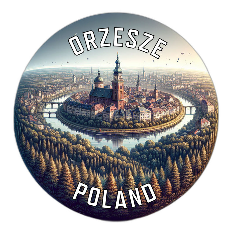 Orzesze Poland Souvenir Die Cut Flat Magnet 2-Inch