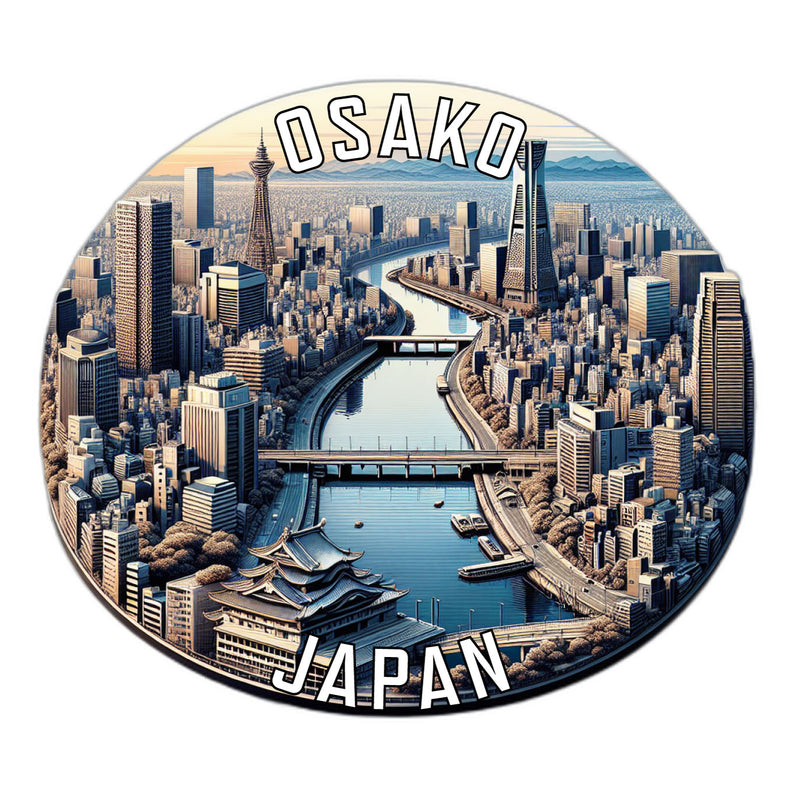 Osako Japan Souvenir Die Cut Flat Magnet 2-Inch