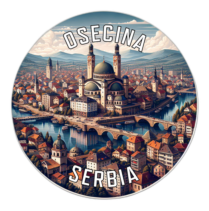 Osecina Serbia Souvenir Vinyl Decal Sticker 6-Inch
