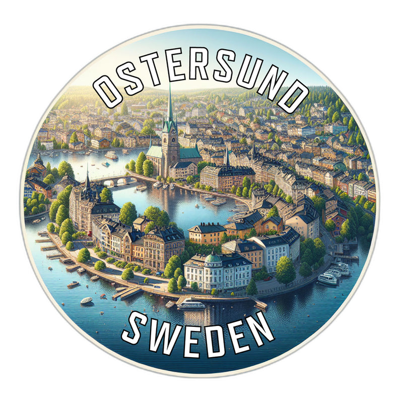 Ostersund Sweden Souvenir Die Cut Flat Magnet 3-Inch