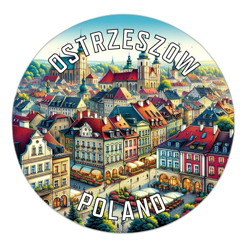 Ostrzeszow Poland Souvenir Die Cut Flat Magnet 2-Inch