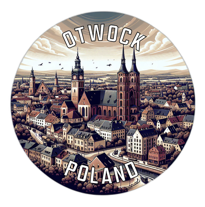 Otwock Poland Souvenir Die Cut Flat Magnet 2-Inch