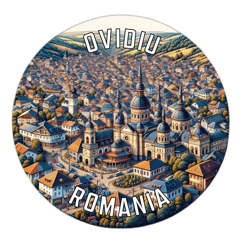 Ovidiu Romania Souvenir Die Cut Flat Magnet 2-Inch
