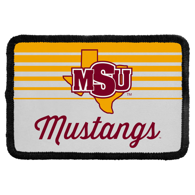 Midwestern State University Mustangs Officially Licensed Cloth Patch Rectangle