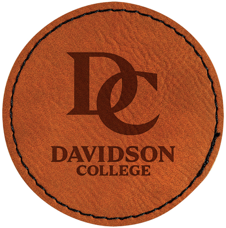 Davidson College Officially Licensed Circular Leatherette Patch - Iron-On with Adhesive Back Single