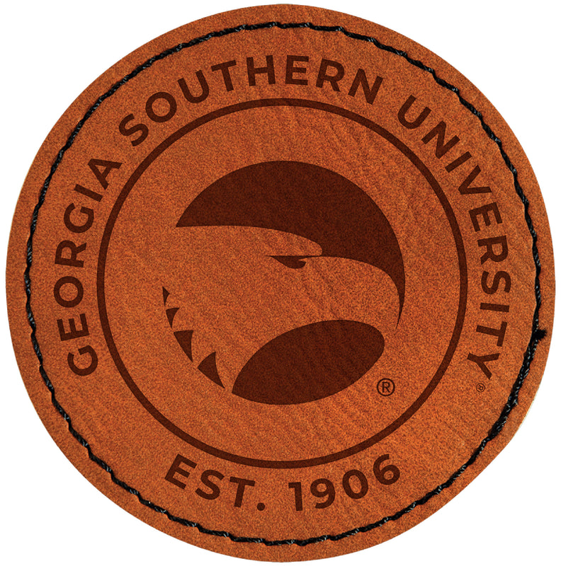 Georgia Southern Eagles Officially Licensed Circular Leatherette Patch - Iron-On with Adhesive Back Single