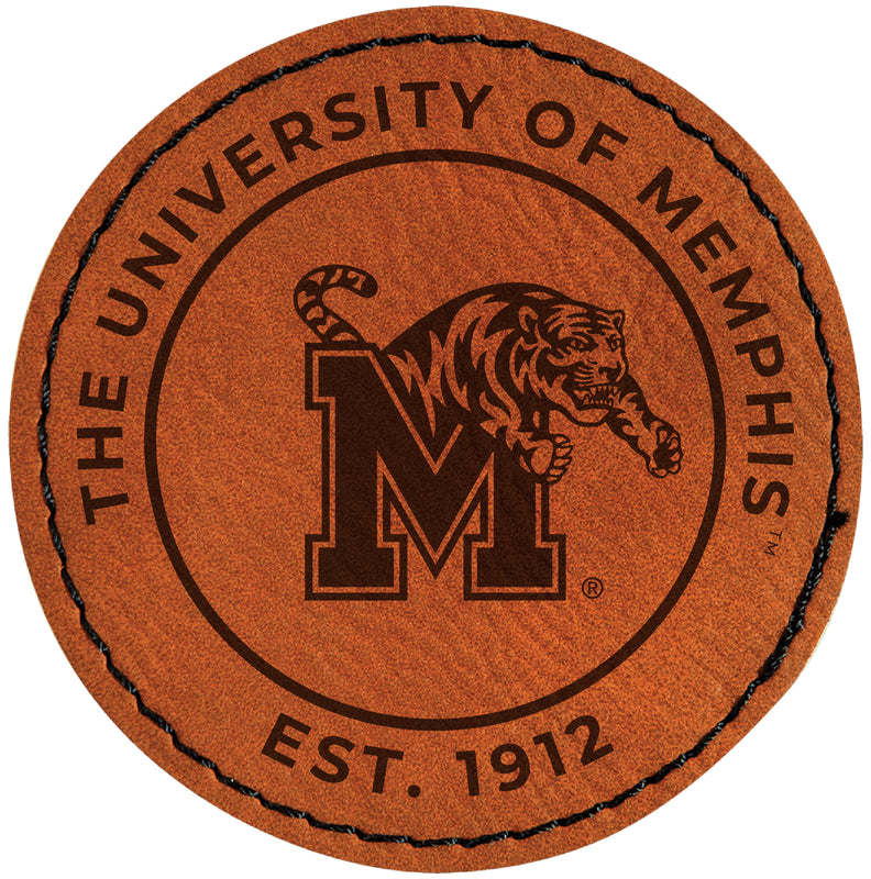 Memphis Tigers Officially Licensed Circular Leatherette Patch