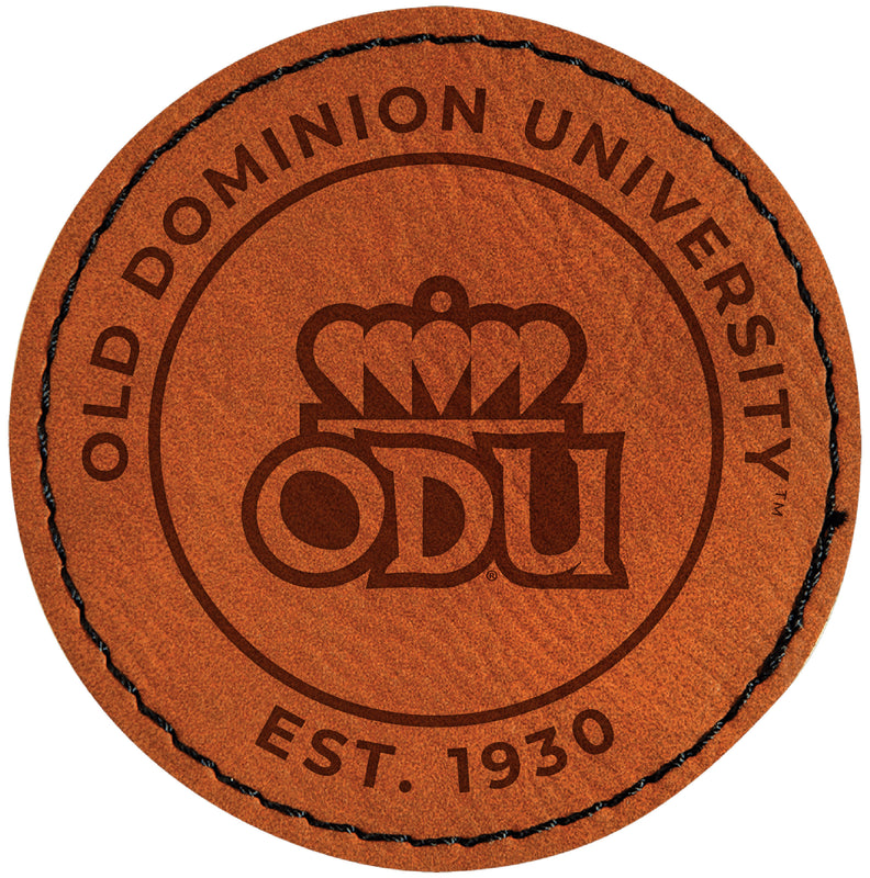 Old Dominion Monarchs Officially Licensed Circular Leatherette Patch - Iron-On with Adhesive Back Single