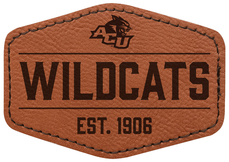 Abilene Christian University Officially Licensed Hexagonal Leatherette Patch - Iron-On with Adhesive Back Single