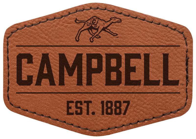 Campbell University Fighting Camels Officially Licensed Hexagonal Leatherette Patch - Iron-On with Adhesive Back Single