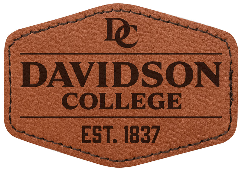Davidson College Officially Licensed Hexagonal Leatherette Patch