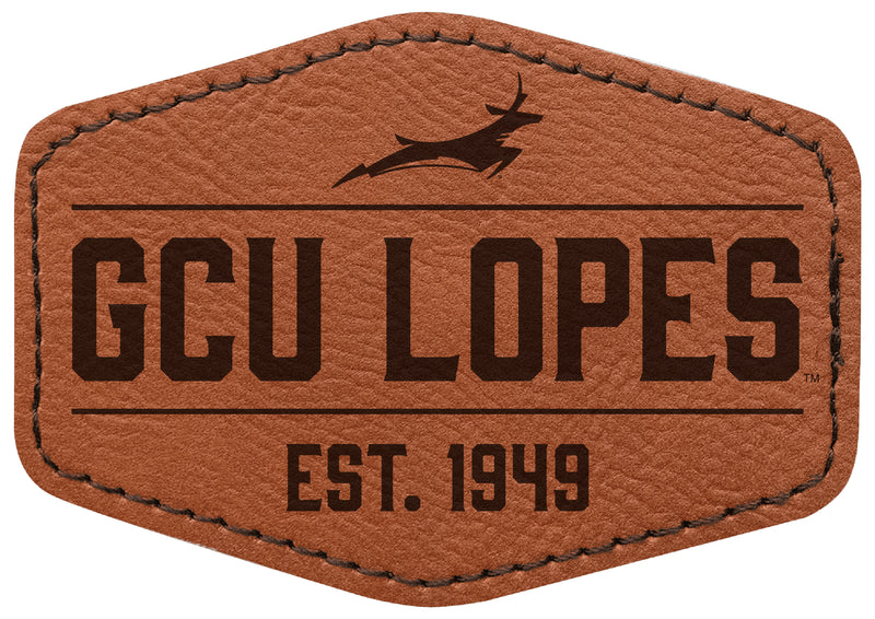 Grand Canyon University Lopes Officially Licensed Hexagonal Leatherette Patch - Iron-On with Adhesive Back Single