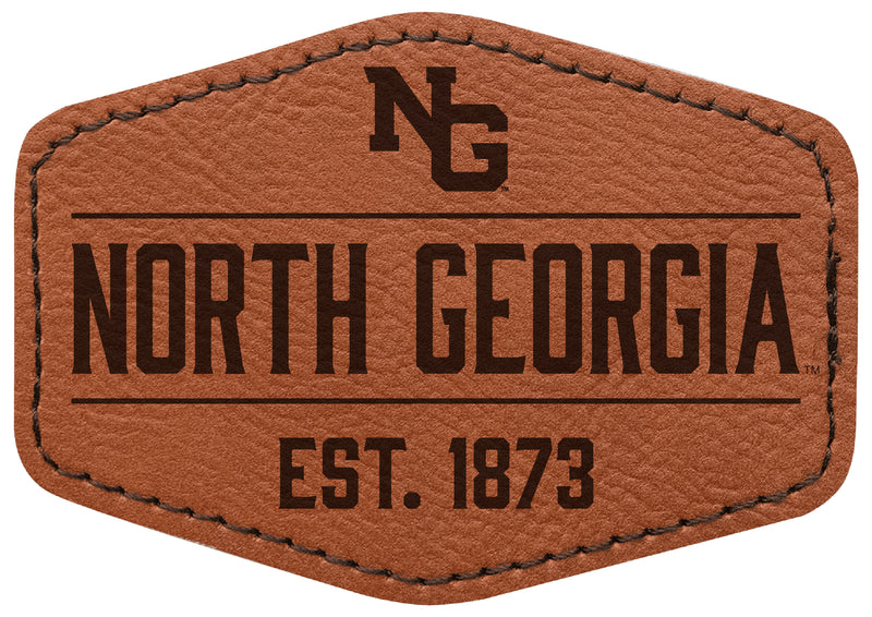 North Georgia Nighthawks Officially Licensed Hexagonal Leatherette Patch - Iron-On with Adhesive Back Single