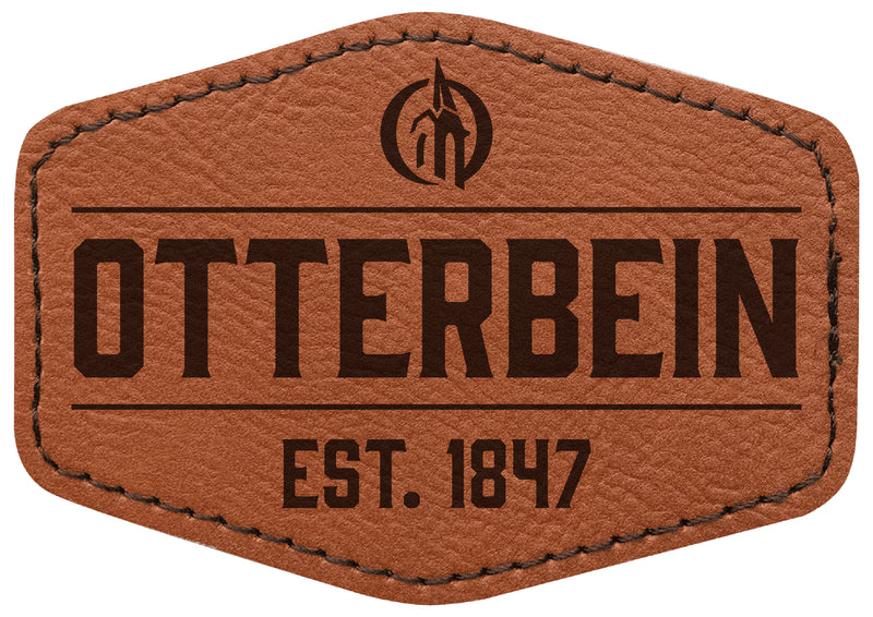 Otterbein University Officially Licensed Hexagonal Leatherette Patch