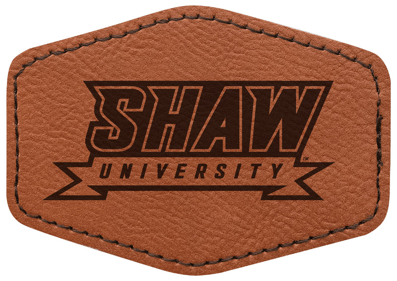 Shaw University Bears Officially Licensed Hexagonal Leatherette Patch - Iron-On with Adhesive Back Single
