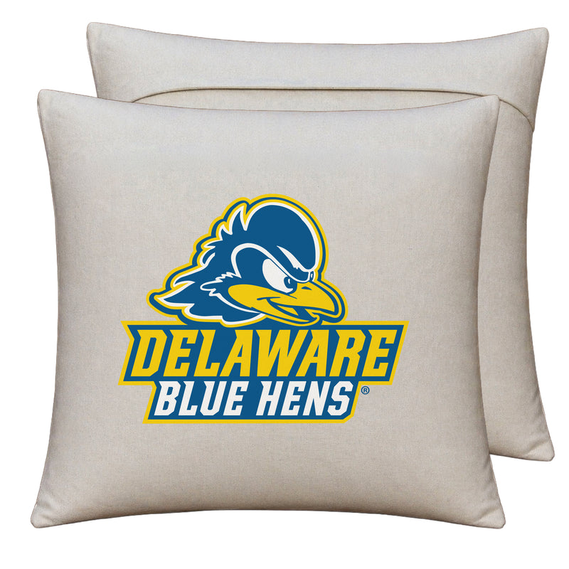 Delaware Blue Hens Officially Licensed 18" x 18" Throw Pillow Cover – Logo Design