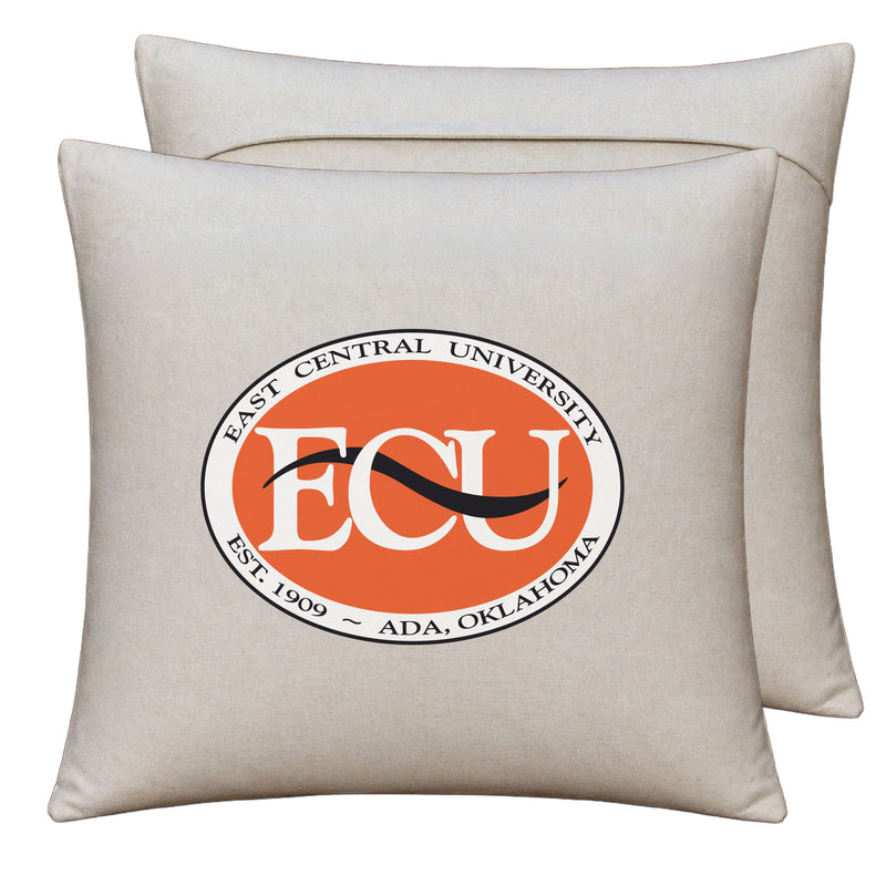 East Central University Tigers Officially Licensed 18" x 18" Throw Pillow Cover – Logo Design