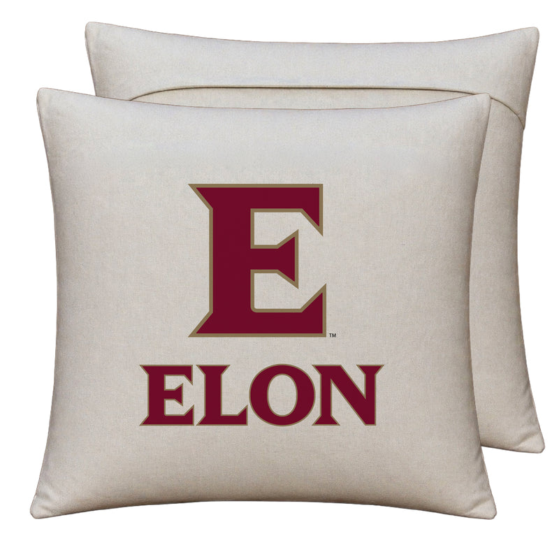 Elon University Officially Licensed 18" x 18" Throw Pillow Cover – Logo Design