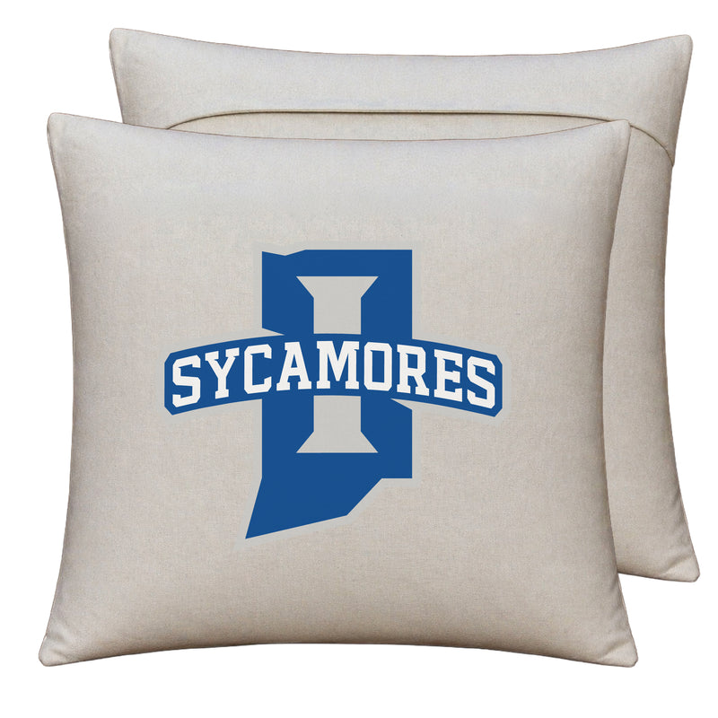 Indiana State University Officially Licensed 18" x 18" Throw Pillow Cover – Logo Design