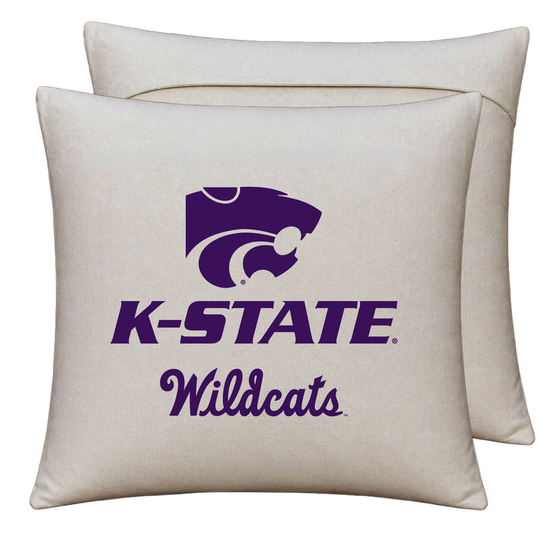 Kansas State Wildcats Officially Licensed 18" x 18" Throw Pillow Cover – Logo Design