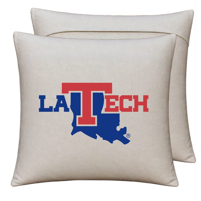 Louisiana Tech Bulldogs Officially Licensed 18" x 18" Throw Pillow Cover – Logo Design
