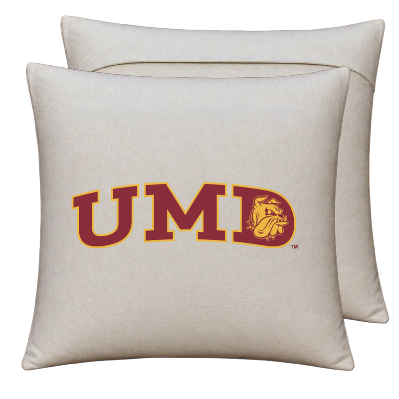 Minnesota Duluth Bulldogs Officially Licensed 18" x 18" Throw Pillow Cover – Logo Design
