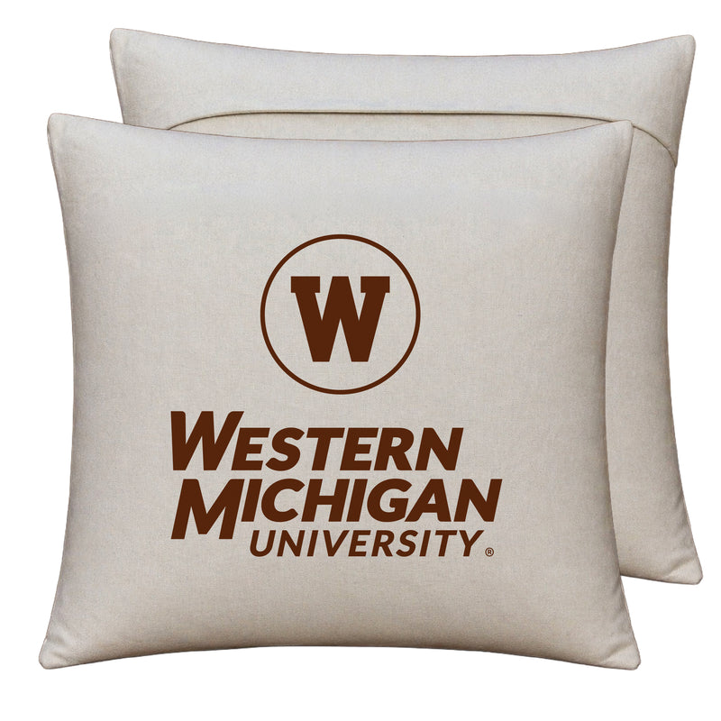 Western Michigan University Officially Licensed 18" x 18" Throw Pillow Cover – Logo Design