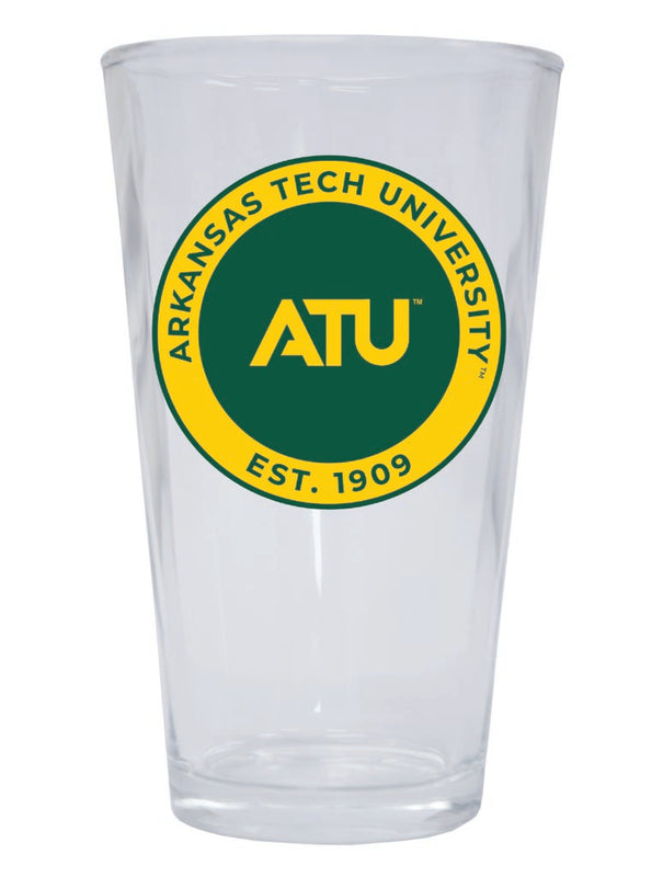 Arkansas Tech University 16 oz Pint Glass Circle Design Officially Licensed Collegiate Product 2-Pack