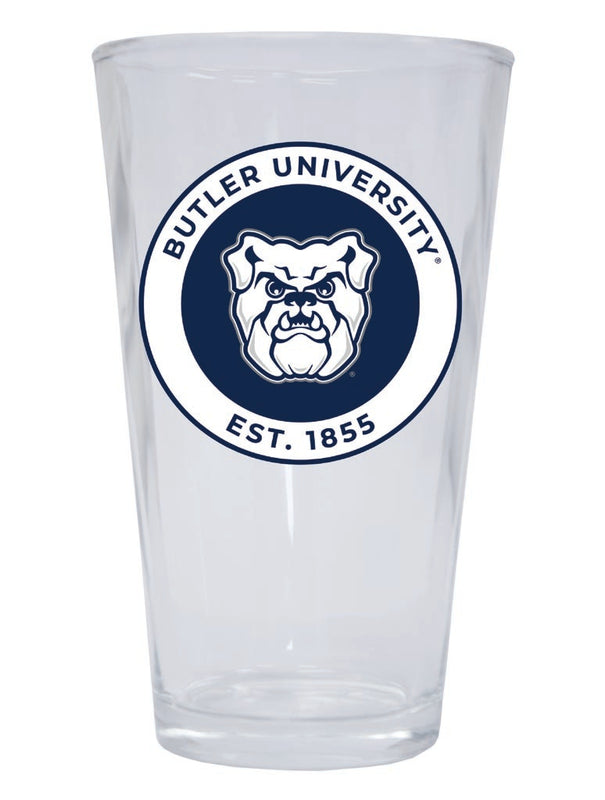 Butler Bulldogs 16 oz Pint Glass Circle Design Officially Licensed Collegiate Product Single