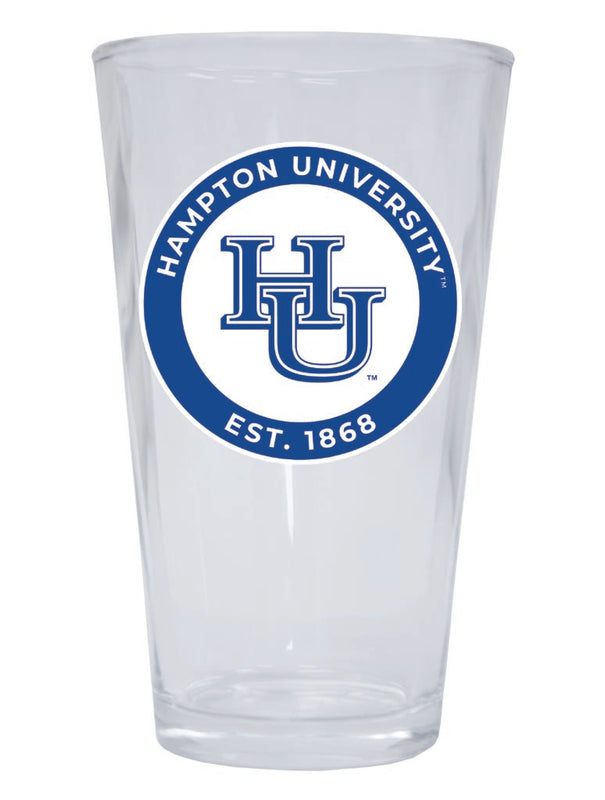 Hampton University 16 oz Pint Glass Circle Design Officially Licensed Collegiate Product Single