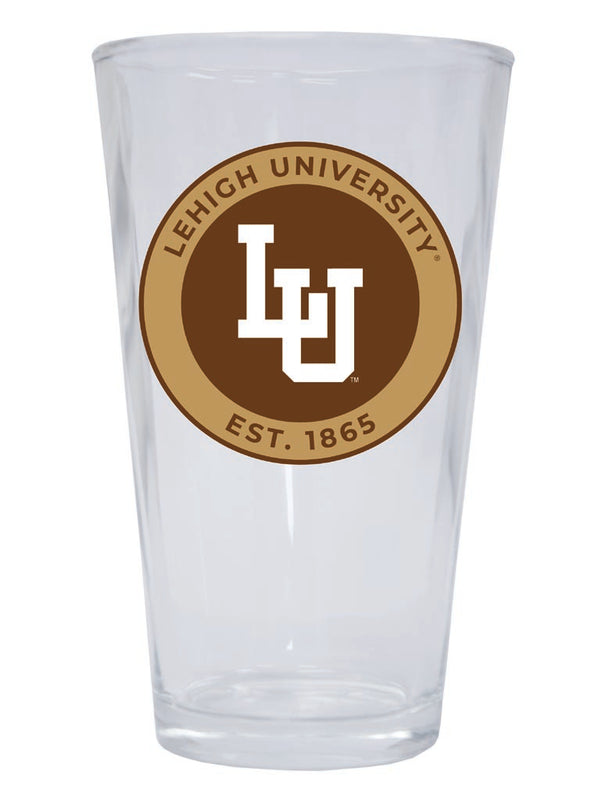 Lehigh University Mountain Hawks 16 oz Pint Glass Circle Design Officially Licensed Collegiate Product Single