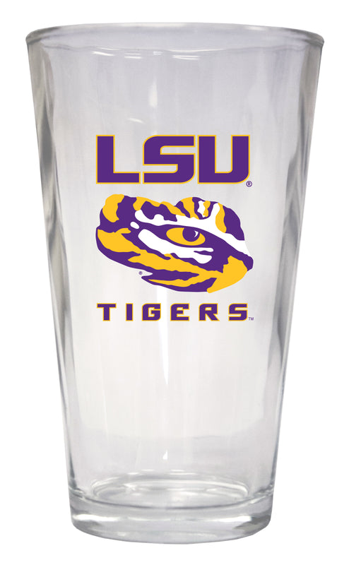 LSU Tigers 16 oz Pint Glass Officially Licensed Collegiate Product 4-Pack