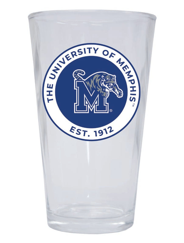 Memphis Tigers 16 oz Pint Glass Circle Design Officially Licensed Collegiate Product Single