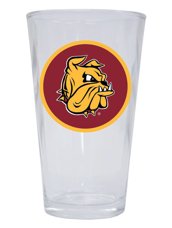 Minnesota Duluth Bulldogs 16 oz Pint Glass Circle Design Officially Licensed Collegiate Product Single