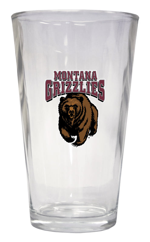 Montana University 16 oz Pint Glass Officially Licensed Collegiate Product 4-Pack