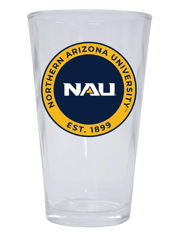 Northern Arizona University 16 oz Pint Glass Circle Design Officially Licensed Collegiate Product 4-Pack