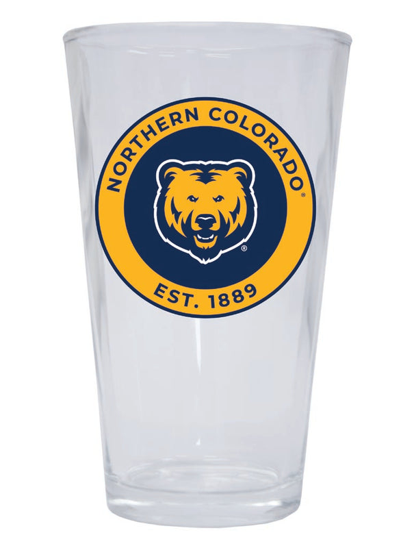 Northern Colorado Bears 16 oz Pint Glass Circle Design Officially Licensed Collegiate Product Single