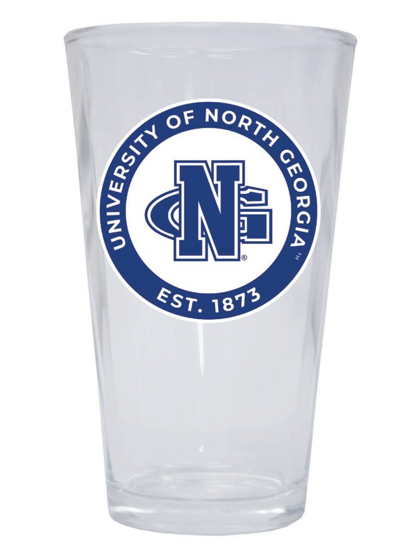 North Georgia Nighthawks 16 oz Pint Glass Circle Design Officially Licensed Collegiate Product Single